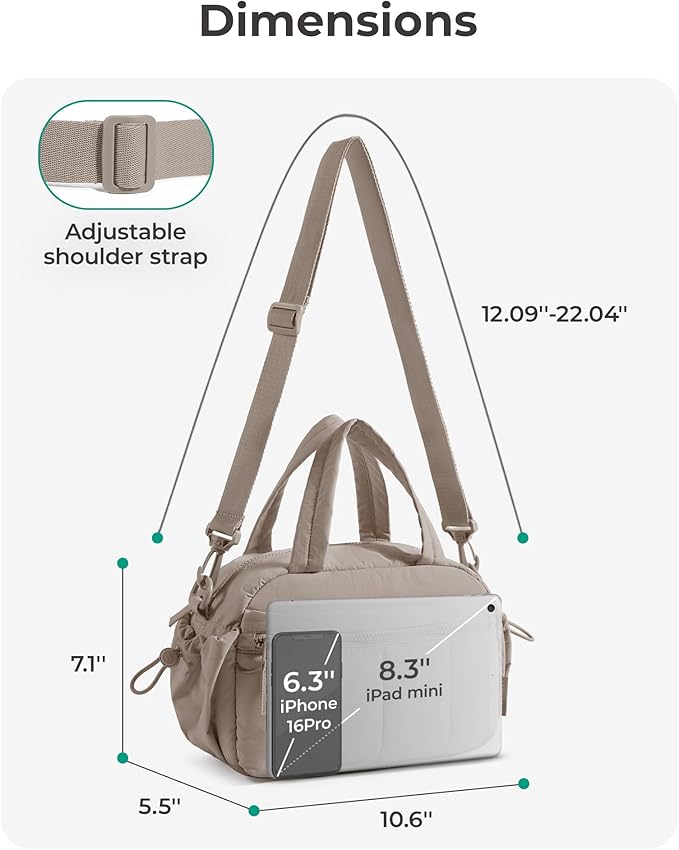 BAGSMART Duffle Bag for Travel, Gym Bag for Women, Weekender Carry on | PVC Wet Pocket, Airline Approved Personal Carry-on Size, Fits Under-seat, One Bag for Gym, Travel, Hospital, Overnight