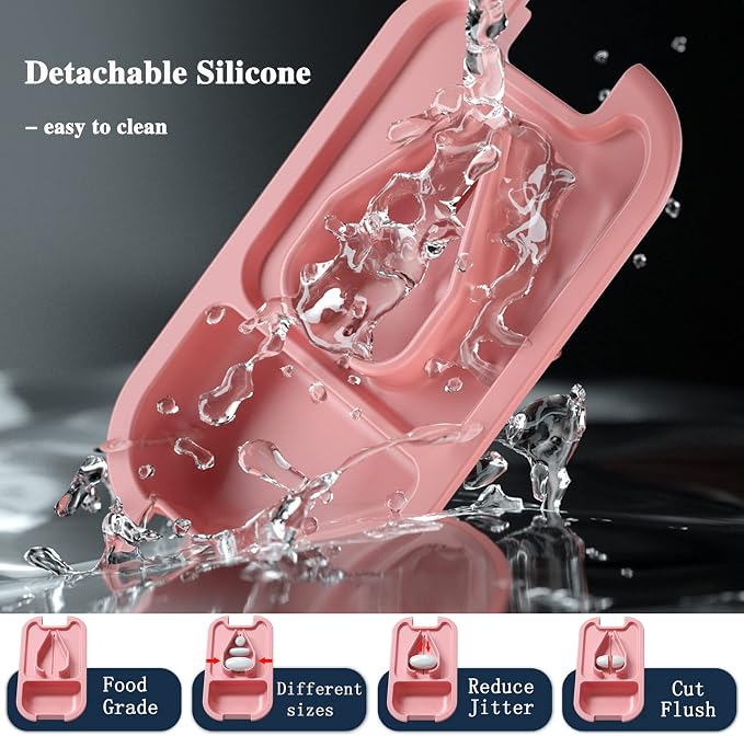 Pill Cutter, Pill Splitter Cutting Small or Large Pills in Half, Pill Crusher Cuts Pills, Vitamins, Tablets, Stainless Steel Blade, Travel Sized Pink