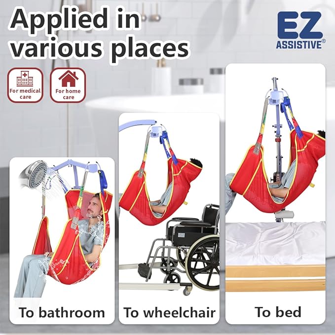 Universal Full Body Patient Lift Sling for Patient Lift or Transfer, Lift Sling with Mesh Fabric Suitable for Bedridden,Elderly or Disabled to Bathing