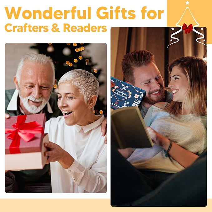 Neck Light Book Lovers Gifts: Crochet Accessories Knitting Gifts for Mom Christmas Stocking Stuffers for Men Women Husband Wife Teens Readers White Elephant Gift Exchange Sewing Supplies Reading Light