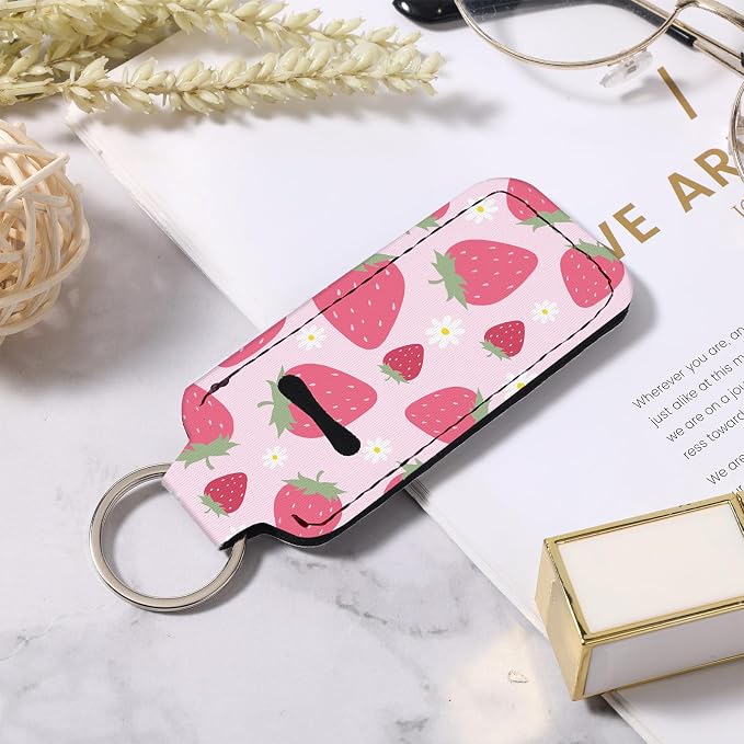 Chapstick Holder Keychain Lip Balm Holder with Clip