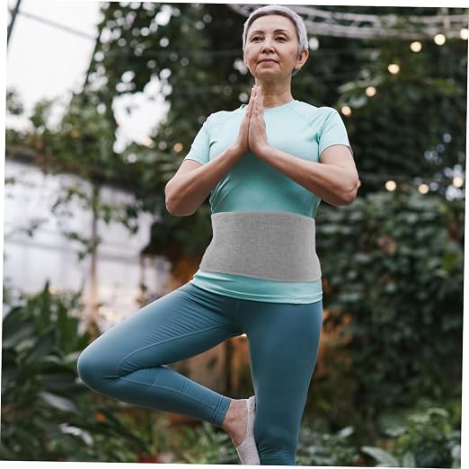 PartyKindom Lumbar Support Belt for Back Pain Relief Adjustable Waist Wrap for Seniors Bamboo Charcoal Heat Therapy Comfortable Supportive Brace for Sports and Daily Use