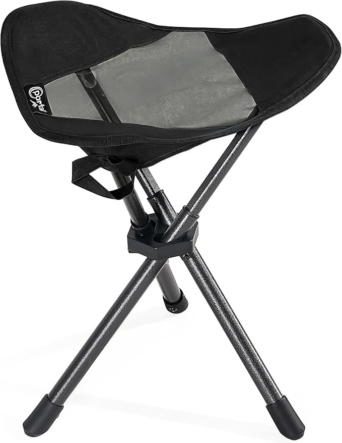 Portal Tall Folding Tripod Stool for Adults, Lightweight Camping Chair