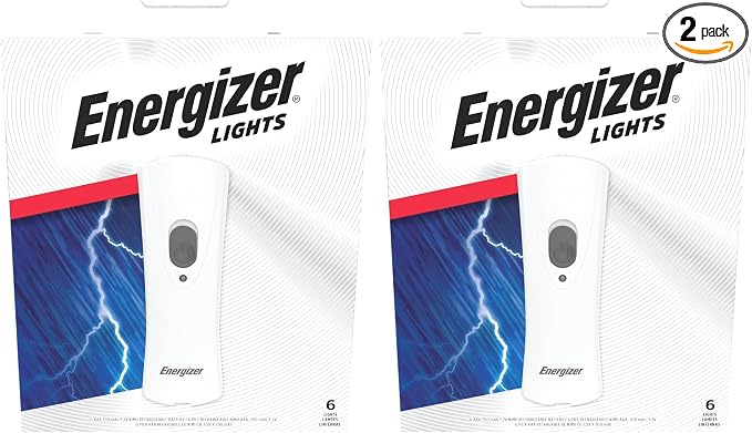 Energizer Auto-On LED Flashlights Rechargeable for Home Power Failure, Plug in LED Flashlight for Power Outage, Night Light, Hurricane Preparedness (Pack of 12)