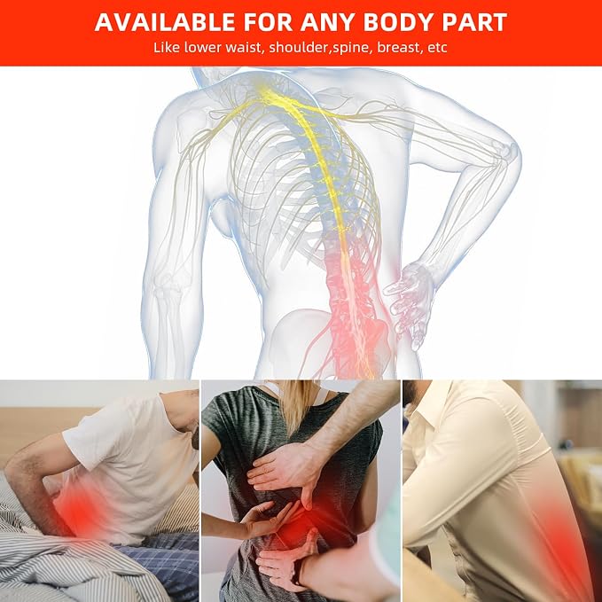 bonodave Red Light Pad for Body Back Knee Shoulder Hands Feet 660nm 850nm Home Use 3 Chips in 1 Infrared Wrap Belt Gift for Women Men (Corded)