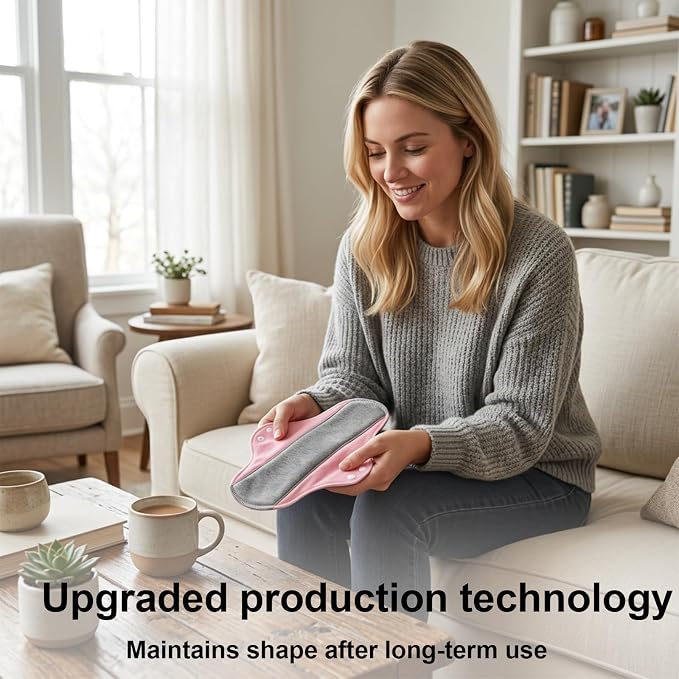 8 Reusable Pads for Women, Carefree Pads for Daily and Nighttime Protection, Reusable Incontinence Pads for Women with Soft Cotton Material, Breathable and Washable Design for Active Lifestyles