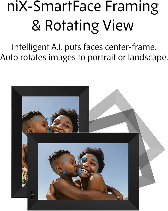 Nixplay Smart Digital Picture Frame I 10.1 inch I WiFi I Black I Shared Family Playlists I Mobile App, Email I Preload Content for a Gifted Frame