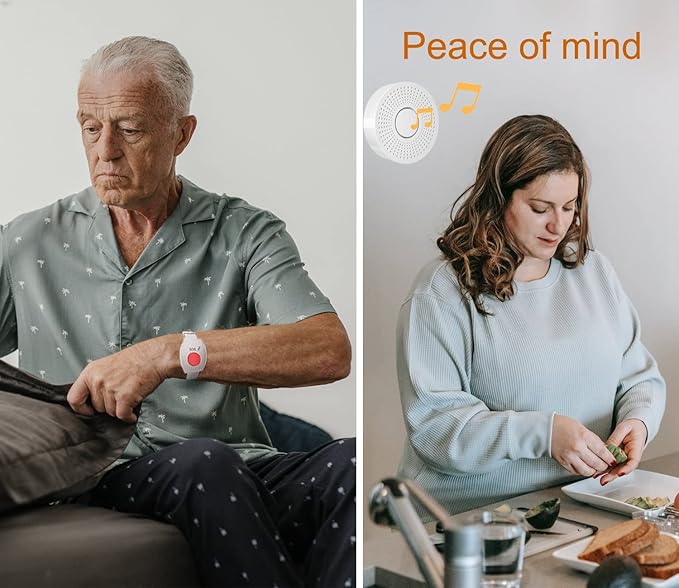 WiFi Caregiver Pager Call Button Wireless Nurse Alert Call Bell Emergency Alert Pager at Home for Elderly Patients