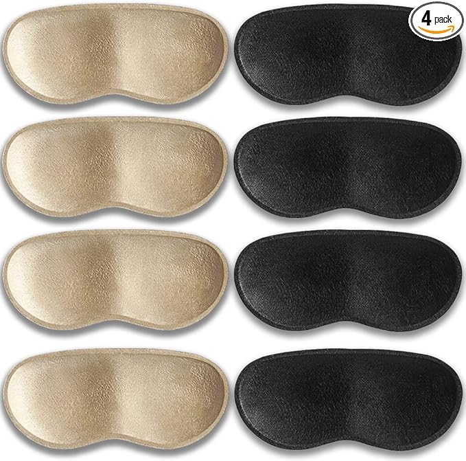 Dr. Foot’s Heel Grips for Men and Women, Self-Adhesive Heel Cushion Inserts Prevent Heel Slipping, Rubbing, Blisters, Foot Pain, and Improve Shoe Fit (Multicolor - 4 Pairs)
