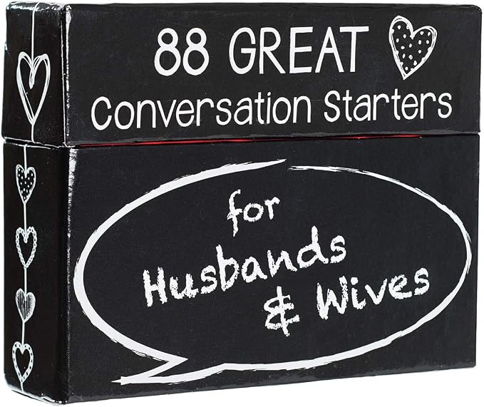 Christian Art Gifts 88 Great Conversation Starters for Husbands and Wives “ Romantic Card Game for Married Couples “ Christian Games, Communication & Marriage Help, Fun Anniversary or Wedding Gifts