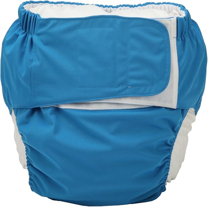 Large Teen Adult Cloth Diaper Nappy Reusable Washable for Disability for Men (Blue (Large 26in to 50in))