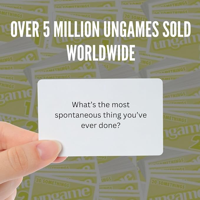 Pocket UNGAME - 20 Somethings - Non-Competitive Card Game for Young Adults Discuss, Share Values & Experiences - lighthearted and serious Decks - Age 18+