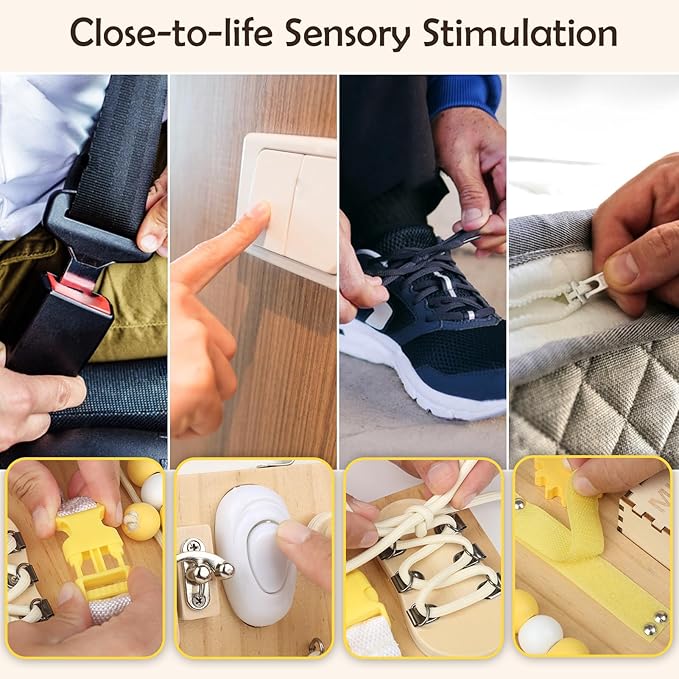 Joyreal Fidget Busy Board for Adults with Dementia,Engaging Alzheimers Products & Dementia Activities for Seniors,Assistance Products Elderly Patients - Gift Toys for People with Alzheimers