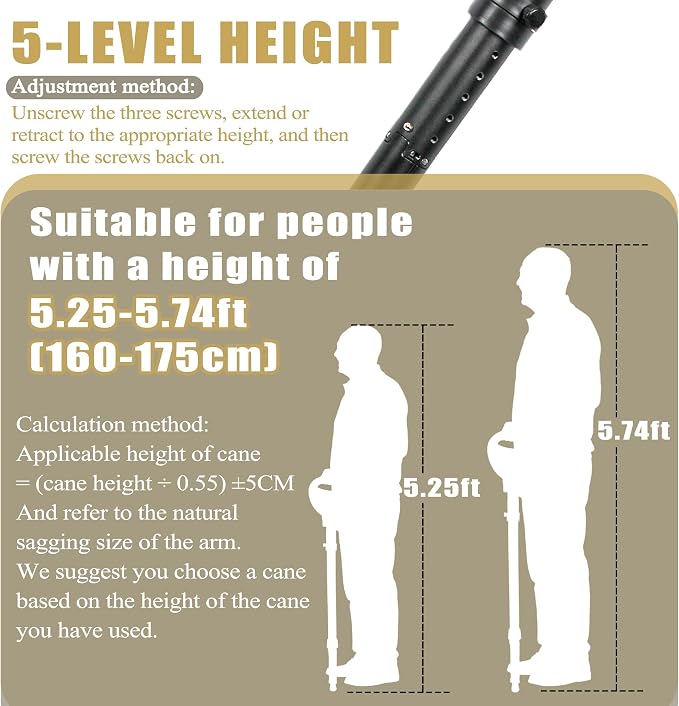 ALEVMOOM Upgraded Walking Cane with Seat, Capacity 440lbs Foldable Cane Chair for Adults, Portable Seats for Seniors, Easy Carry Stick for Hiking Traveling Camping (Black)