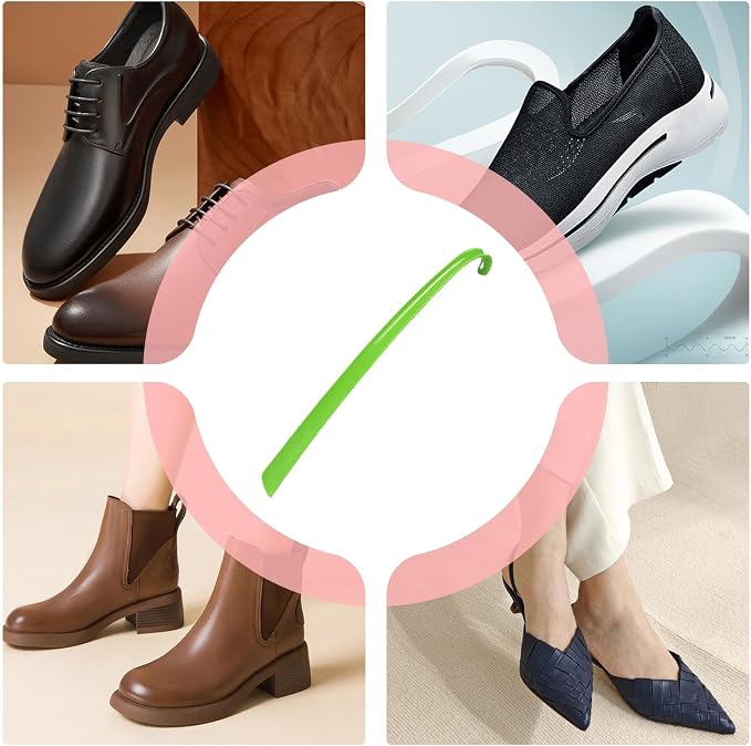 Shoe Horn for Seniors - 16.7 Inches Long Shoe Horn | Travel Shoe Lifter Flexible Shoe Horn Long Handle | Shoehorn Sock Remover Helper with Comfort Grip Shoe Lifter for Seniors, Men, Women