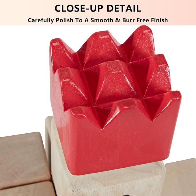 Kubb Yard Game Set Viking Chess Outdoor Hevea Hardwood Toss Game for Adults & Families - with 10 Blocks, 6 Batons, Carrying Bag | Perfect for Backyard Lawn Beach Party BBQ Camping