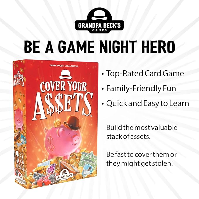 Grandpa Beck's Games Cover Your Assets Set Collection Card Game | Steal, defend, and grow valuable collections in the fast-paced family card game that keeps everyone on their toes