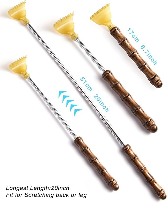 Back Scratcher Premium Scratcher for Back & Body,The Original Extendable Buffalo Horn Folding Body Scratcher for Adults/Men/Women.