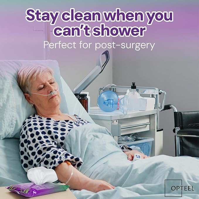 Thick & Large Body Wipes for Adults Bathing No Rinse – Shower Wipe, Ideal for Men, Women & Elderly – Soft & Gentle, Travel Wipes Perfect Alternative to Shower – 8 Packs (80ct)