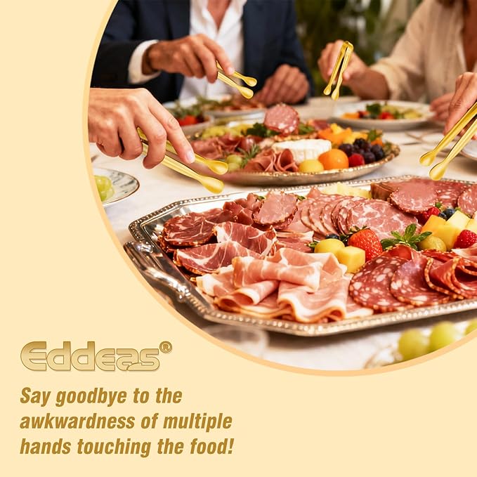 12 PCS Small Serving Tongs, 6" Mini Gold Sugar Tongs, Stainless steel Small Kitchen Tiny Food Tongs for Serving Food, Coffee Bar, Tea Party, Desserts Party and Ice Bucket