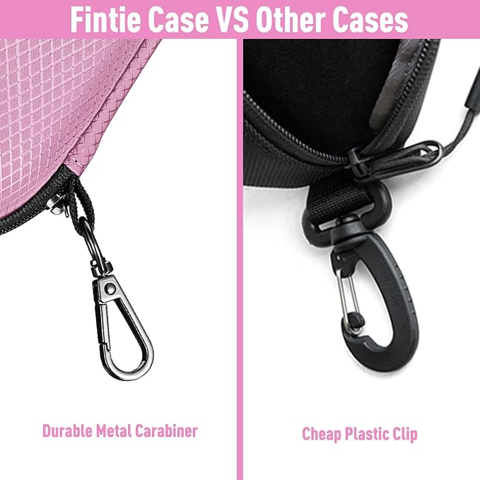 FINTIE Sunglasses Case, Hard EVA Shell Shockproof Sport Glasses Case with Metal Carabiner Travel Zipper Eyeglasses Holder