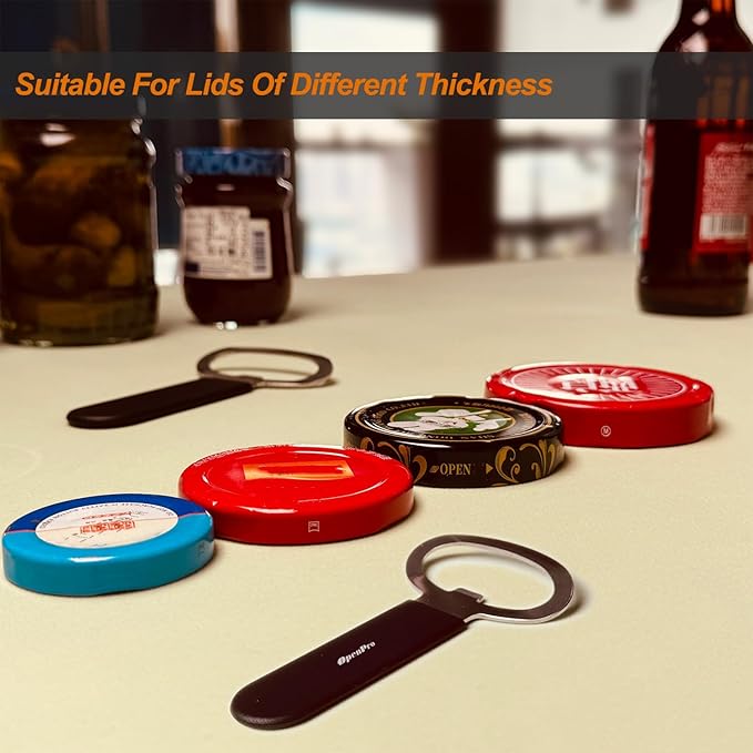 Magnetic Jar Opener Gripper, Jar Openers Top Rated For Seniors Weak Hands, Bottle Opener Built-In, 2-IN-1 Jar & Bottle Opener x 1, Rubber Jar Openers Gripper x 4