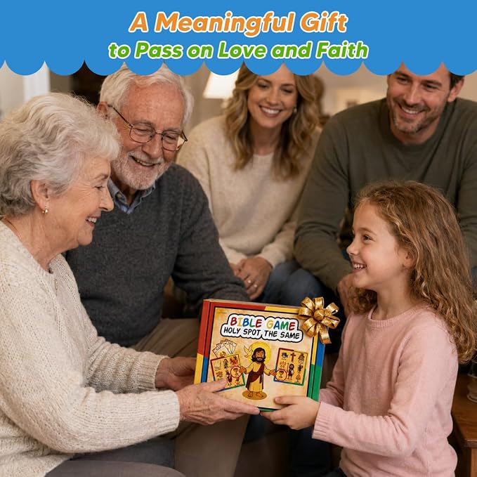 Garybank Bible Spot the Same Games for Seniors, Dementia Activity Kit with Large Visual Matching Cards & Story Cards, Easy Cognitive Game for Dementia Patients, Brain Training Gifts for Elderly