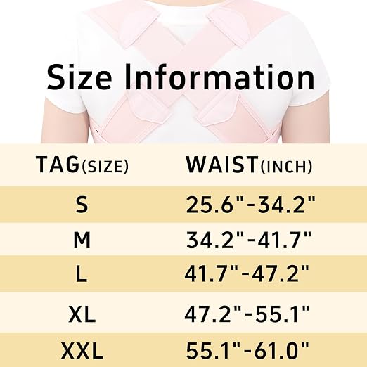 Back Brace Posture Corrector for Women and Men Upgraded Dynamic Traction Correction System Adjustable Shoulder Support Straightener Helps Reduce Upper Lower Back Pain Suitable for Hump Scoliosis Pink X-Large