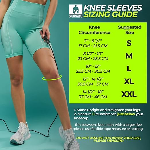 Sparthos Knee Compression Sleeves by (Pair) – Support for Sports, Running – Knee Brace for Men and Women – Elder ACL PCL Bursitis Meniscus Tear Patella - Check Size Chart (Beige-XL, 12-14½″ Knee)