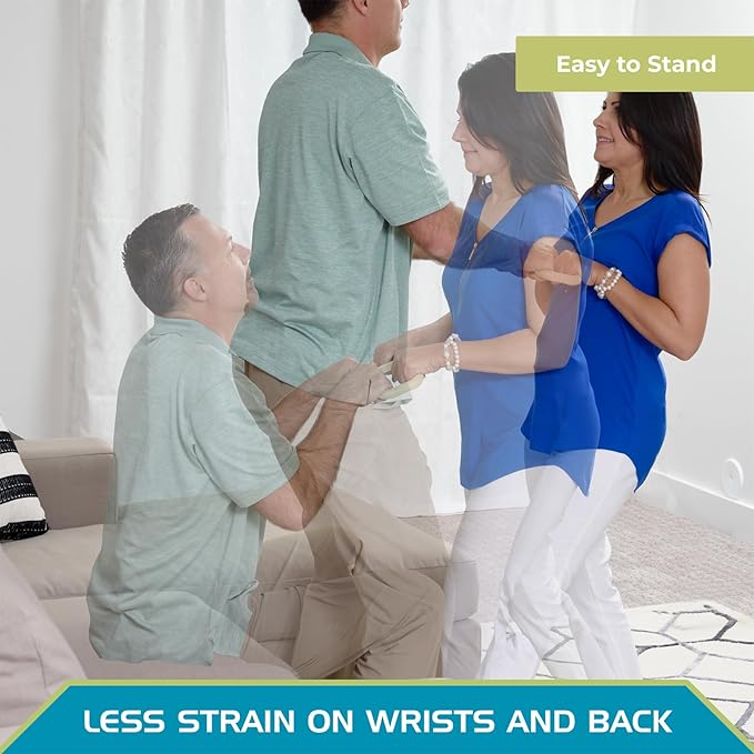 Able Life Universal Standing Handle, Portable Standing Aid Equipment for Easy and Safe Transfers, Ergonomic Lift Assist Grab Bar for Adults, Seniors, and Elderly, Sit to Stand Lifting Aid, Ivory
