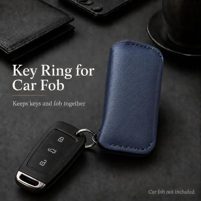 Key Organizer Compact Key Holder Leather Keychain Minimalist key case key holder for keychain Secures 2-8 Keys