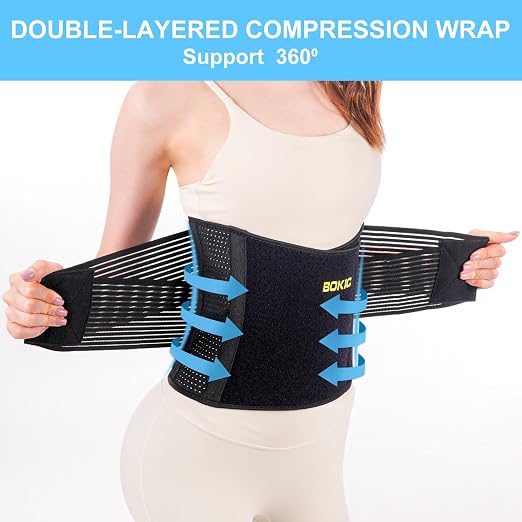 Back Brace for Women and Men, Back Support Belt for Lifting at Work, Back Stretcher for Lower back Pain Relief, Scoliosis, Sciatica,Herniated Disc,Protect Belt for Lumbar 04 Black-XXXL