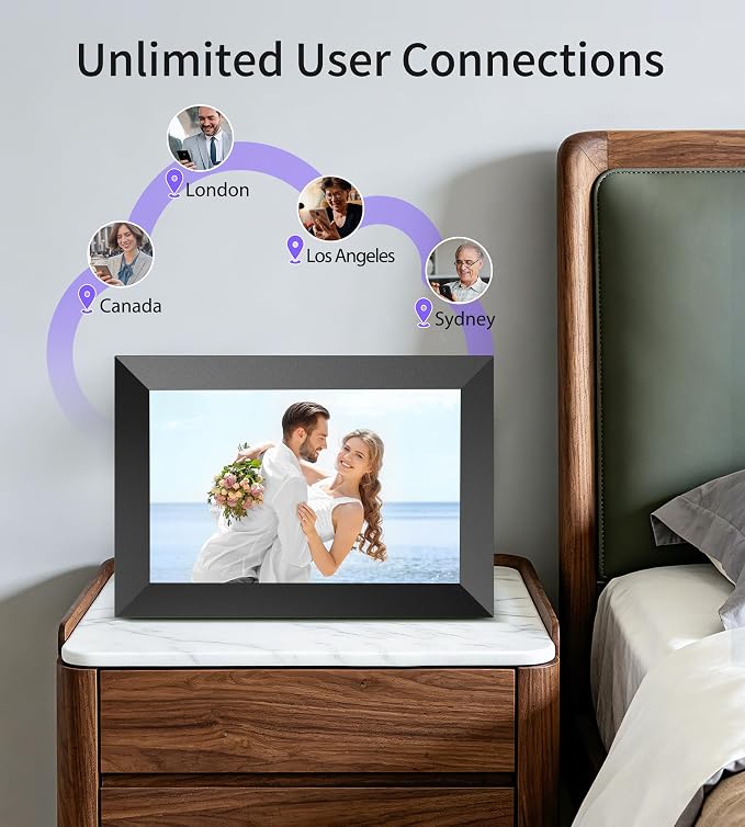 Uhale 10.1" Digital Picture Frame with 32GB Storage Support SD Card, Electronic Photo Frames with 1280x800 HD IPS Touch Screen, Instantly and Securely Share Memories, Send Wishes from Anywhere