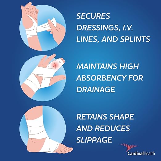 Curity Conforming Bandage, Cotton/Polyester, 1-Ply, 1" x 75", Roll Shape, Sterile, 12 Count, 1 Pack | Cotton / Polyester, Roll Shape