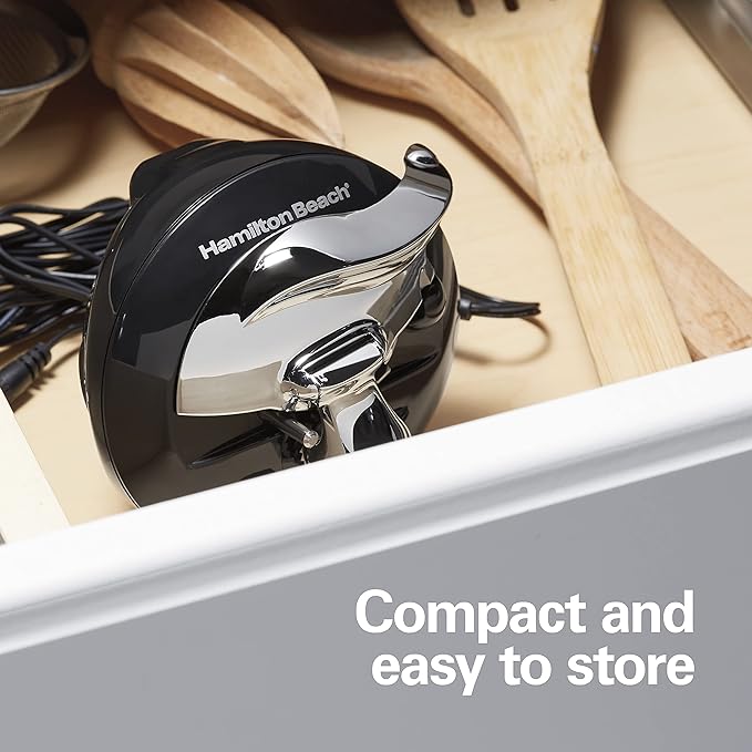 Hamilton Beach Walk 'n Cut Electric Can Opener for Kitchen,Use On Any Size,Automatic and Hand-Free,Cordless & Rechargeable,Easy Clean Removable Blade,Black (76501G),(Pack of 2)