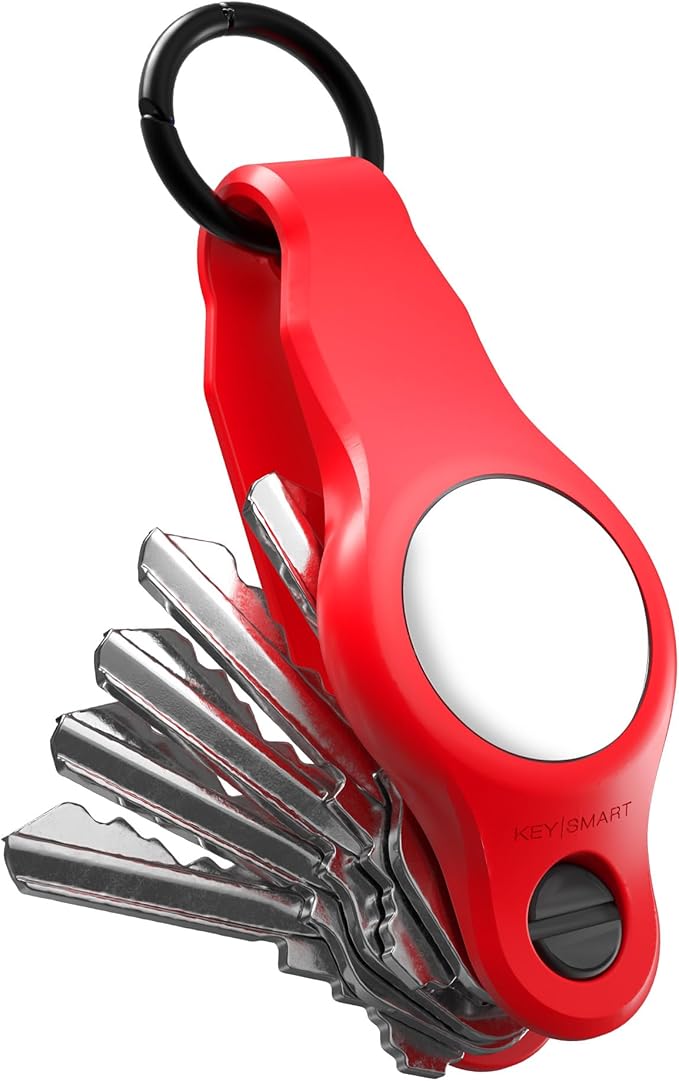 KeySmart Air - Premium Keychain Key Holder Compatible with Apple AirTag, 5 Key Organizer Keychain, Air Tags Not Included