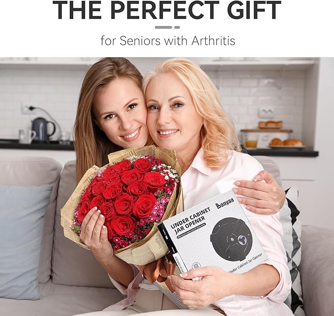 Jar Opener Bottle Opener for Seniors with Arthritis - Under Cabinet Jar Opener for Weak Hands, Rotary Lid Opener, Easy Twist-Off Lids for Jars & Bottles, Original Kitchen Gadgets (Cyan)