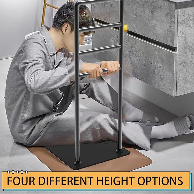 yeezoo Chair & Couch Stand Assist bar, Stand Assist Rail with Non-Slip Covers, Four Heights Heavy Duty Assist bar for Seniors Elderly, Adults and Others who Need Extra Help(Polished Black)