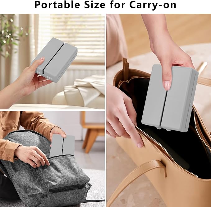 FYY 2 Pcs Daily Pill Organizer, 7 Compartments Portable Pill Case Travel Pill Organizer,[Folding Design] Pill Box for Purse Pocket to Hold Vitamins,Cod Liver Oil,Supplements and Medication-Grey