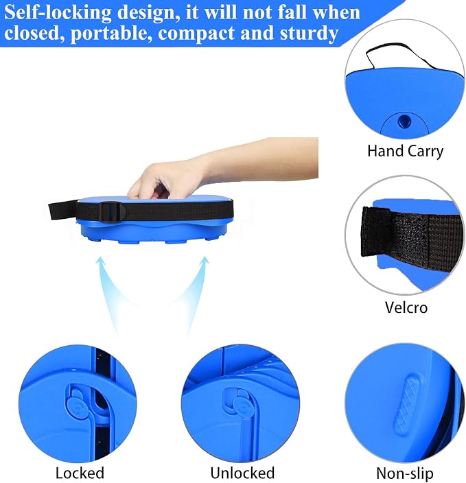 Fishboy Upgraded Collapsible Stool, 400lbs Max Weight, Lightweight But Sturdy, Portable Retractable Folding Telescoping Foldable Camping Stool for Adults Outdoor Fishing Hiking BBQ