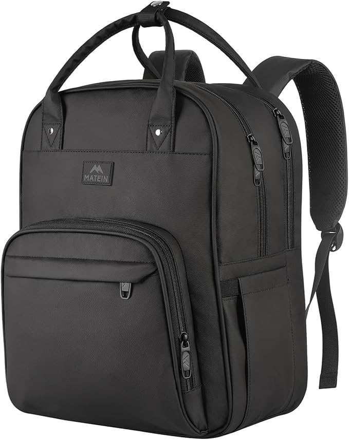 MATEIN Medical Backpack, 17 Inch Laptop Backpack with Removable Organizer | Work Clinical Bag for Business, Extra Large, Waterproof, Anti Theft, Padded Womens Nurse Bag for College, Travel, Home, Black