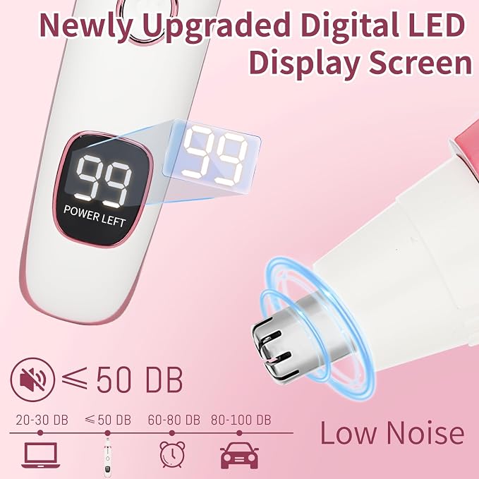 Nose and Ear Hair Trimmer for Women Men,2 in 1 LED Display Eyebrow Hair Trimmer with USB Rechargeable,2026 Portble Waterproof Facial Hair Removal with Dual-Edge Blades for Travel