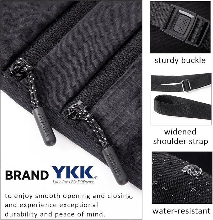 Money Belt for Travel, RFID Blocking Hidden Neck Wallet & Passport Holder | Unisex dual-strap + RFID, slim breathable, 3-compartment holds 4 passports+2 phones, durable YKK, water-resistant.