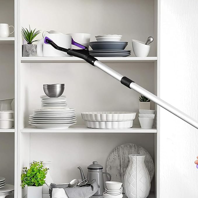 32 inch GrabRunner Folding Reacher Grabber Tool with Magnet for Seniors, Disabled, After Surgery Recovery(Purple)