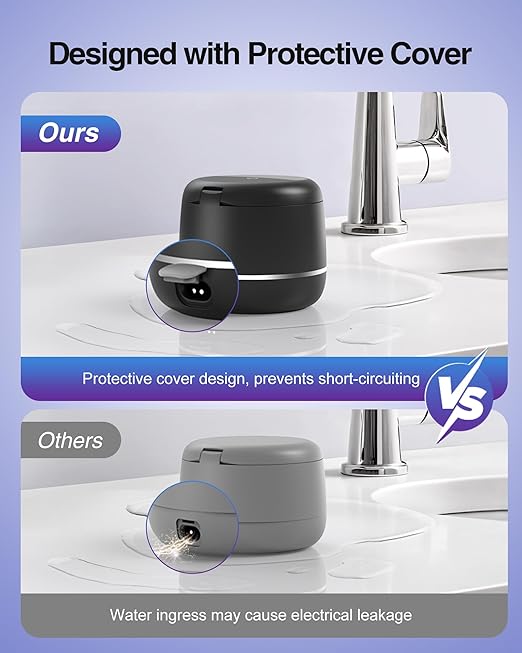 Ultrasonic Retainer Cleaner, 48kHz Denture Cleaner Machine with Dual Mode Digital Timer for Braces, Night Guard, Mouthguard, Toothbrush, Jewelry, 7.8OZ Dental Cleaning Pod