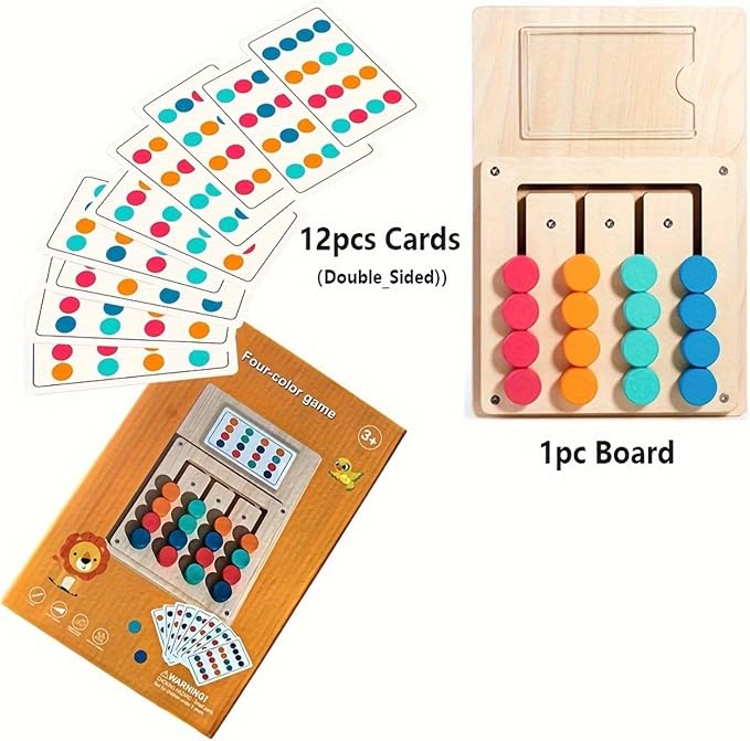 Dementia Activities for Seniors, Easy Wooden Alzheimer's Products for Elderly, Color Memory Games for Adults, Large Sensory Busy Boards with Fidget Gadgets for Adult Dementia Patients