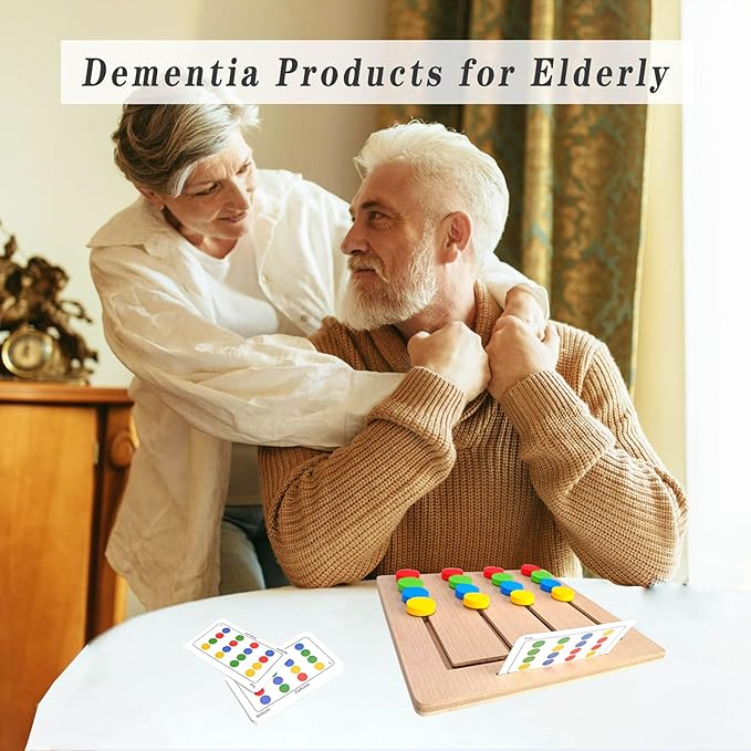 Dementia Games and Activities Kits for Seniors,Wooden Puzzles Gifts to Keep Older Adults Cognitive and Busy,Alzheimers Products for Elderly