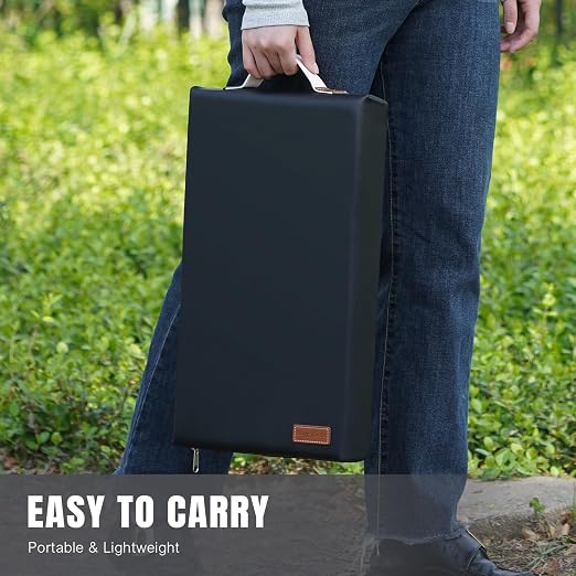 HappyPicnic Waterproof Garden Kneeling Pad, 2in Thick, Black, 1 Pack | Soft High-density Foam knee support, with Handle, Easy to Clean, Non-slip, for Gardening, Yoga, Prayer, Housework, Exercise