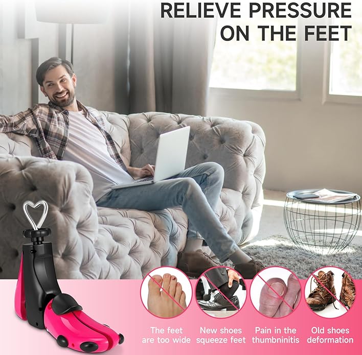 Shoe Stretcher Men, Women Leather Boot Stretcher for Wide Feets, Shoe Tree Adjustable Boot Widener Stretcher