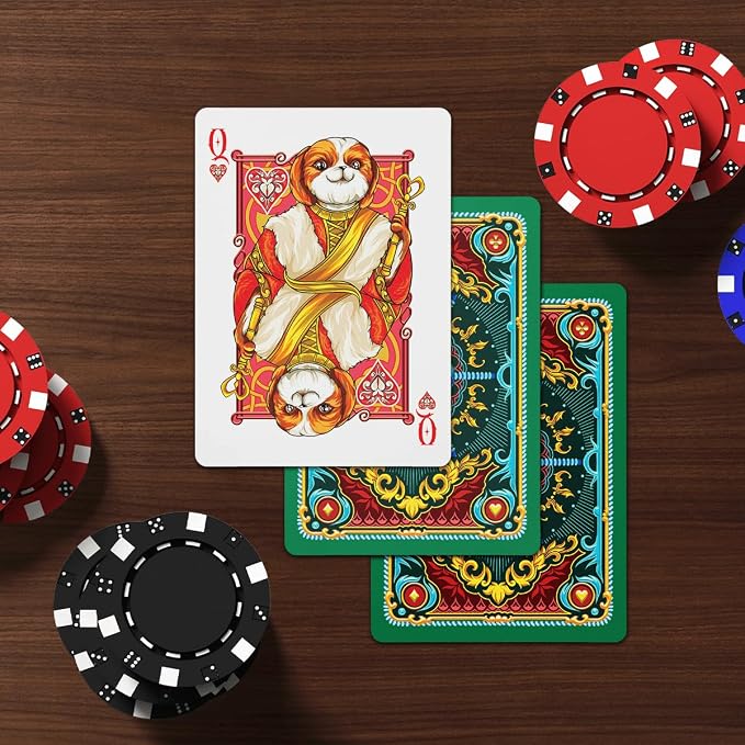 99FOX Loyal Dog Playing Cards for Adults Teens Family Royalty Animal Themed Card Gifts